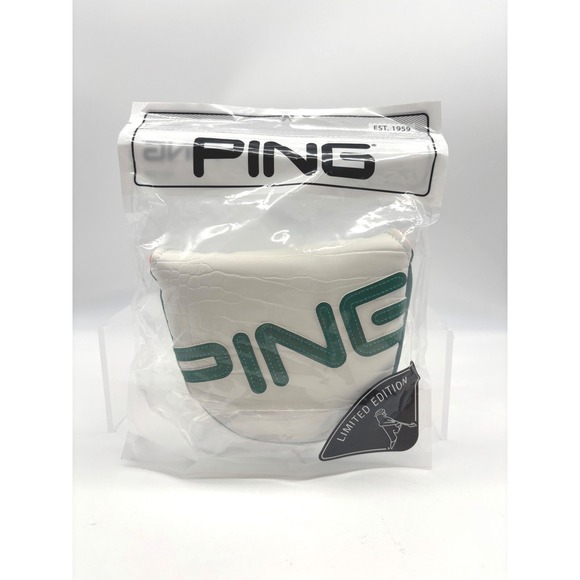 Ping Masters Limited‎ Edition Mallet Putter Headcover White Green Golf NEW - Picture 1 of 2